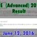JEE Advanced 2016 Exam Result