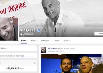 Vin Diesel Facebook Followers count reaches 100 Million