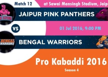 Jaipur Pink Panthers vs Bengal Warriors | Pro Kabaddi 2016 | Season 4 | Match 12