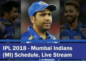 IPL 2018 - MI schedule
