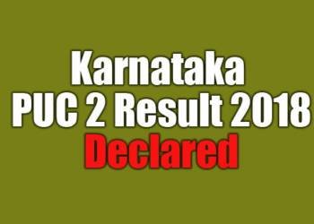Karnataka PUC Result 2018