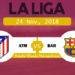 Atlético Madrid vs Barcelona Live Streaming TV list