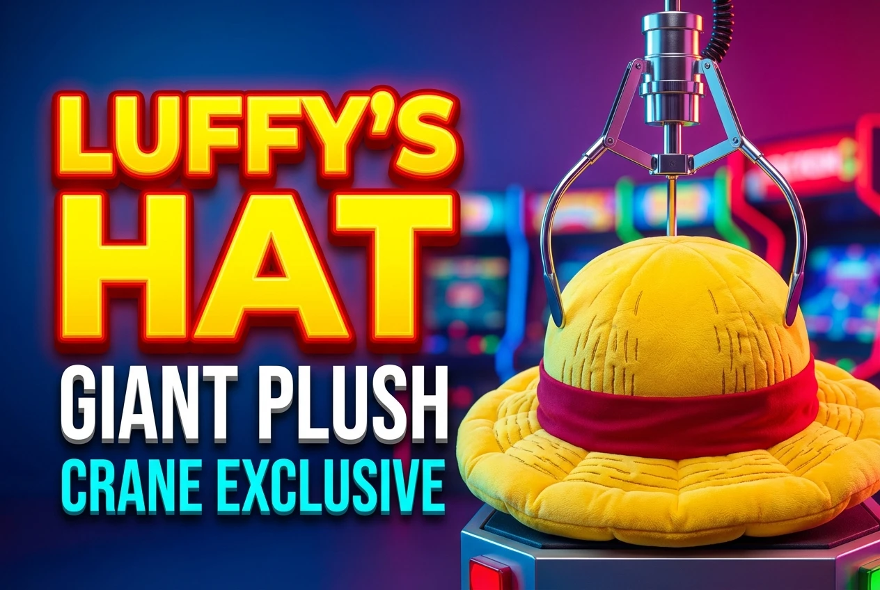16 inch Luffy straw hat plush from arcade crane games