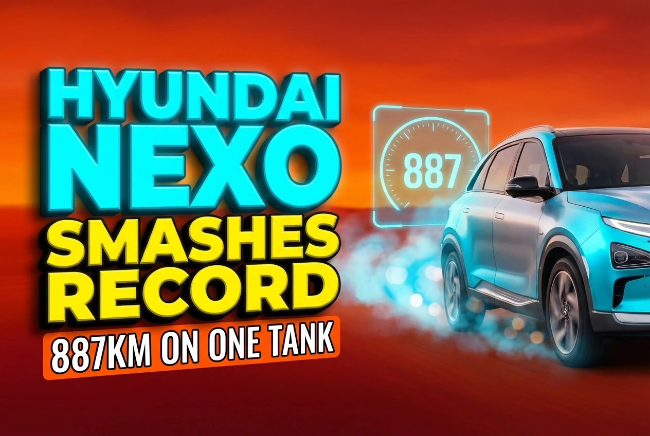 Hyundai Nexo Sets Hydrogen Distance Record at 887.5 km hyundai nexo hydrogen fuel cell car world distance record