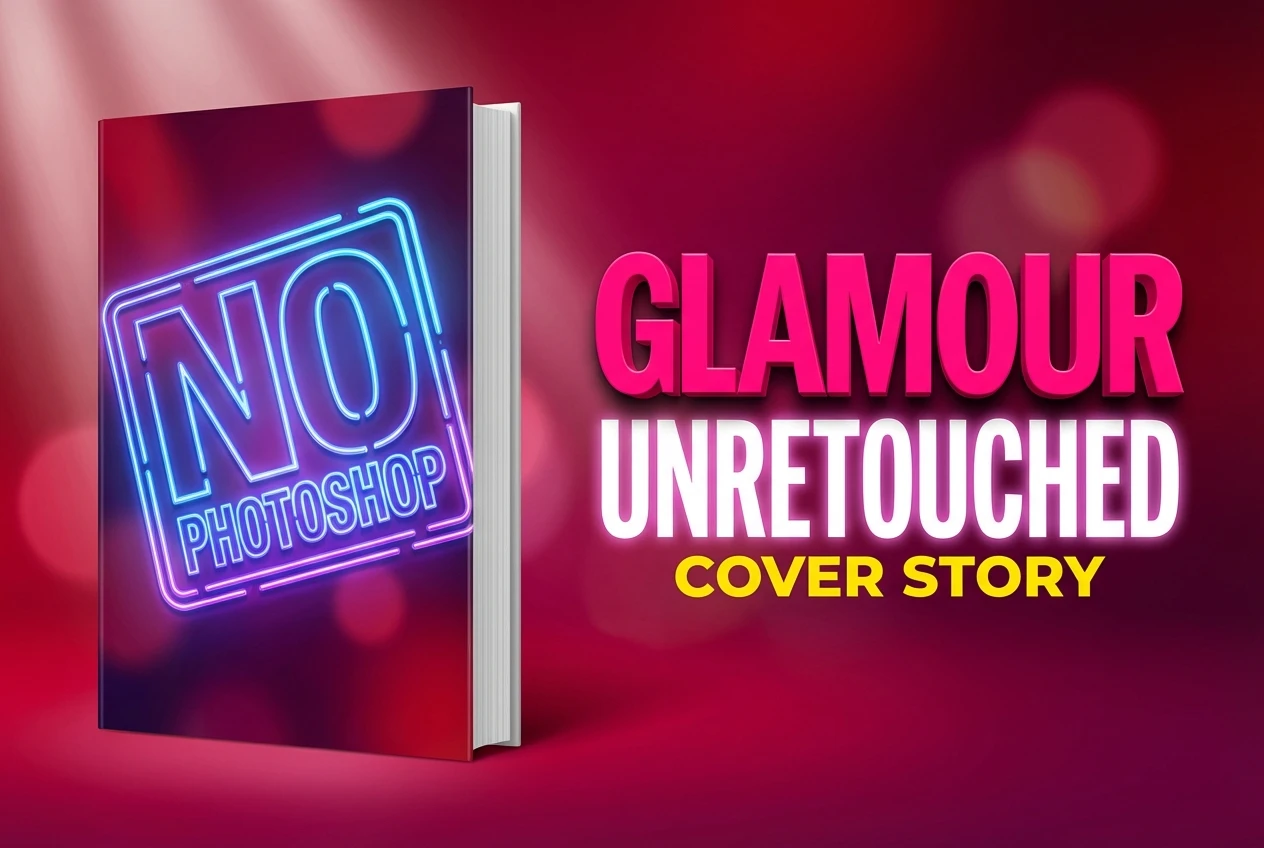 Lena Dunham unretouched Glamour magazine cover photos
