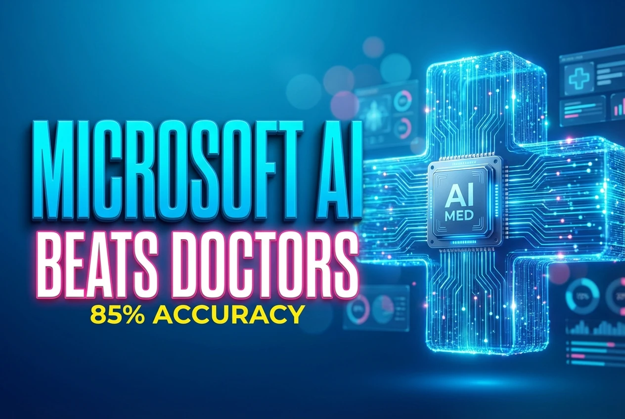 Microsoft AI Outperforms Doctors in Brutal Diagnostic Test Microsoft AI performance vs human doctors in medical diagnostics