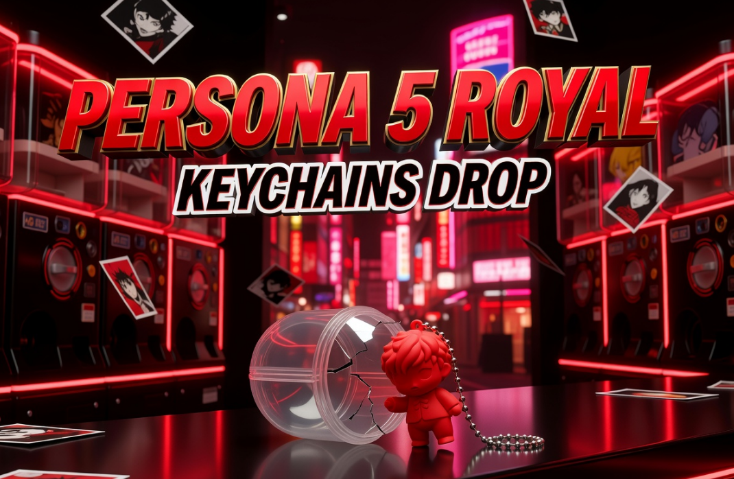 persona 5 royal phantom thieves rubber mascot capsule keychains